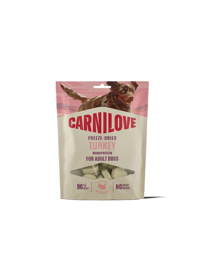 CARNILOVE Dog Freeze Dried Turkey 60g liofilizowane przysmaki z indykiem dla psów