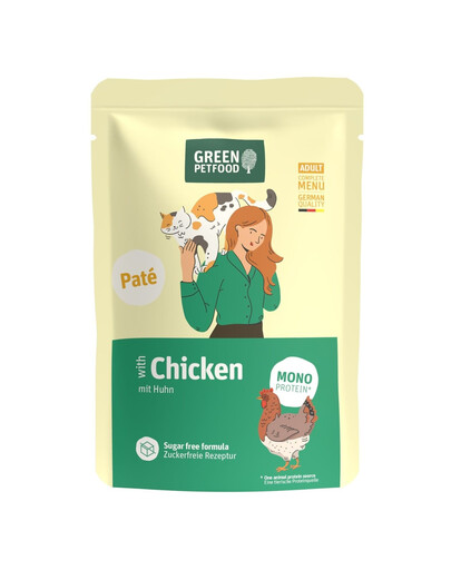 GREEN PETFOOD Cat Paté with Chicken 85 g z kurczakiem, pasztet dla kotów