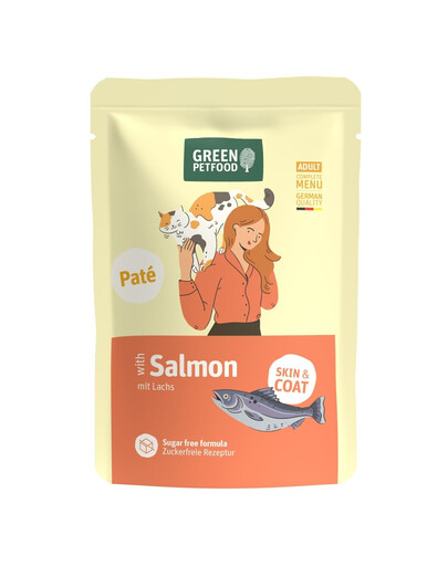 GREEN PETFOOD Cat Paté with Salmon 85 g z łososiem, pasztet dla kotów
