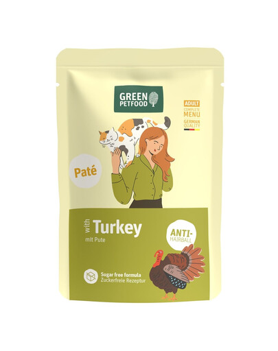 GREEN PETFOOD Cat Paté with Turkey 85 g z indykiem, pasztet dla kotów