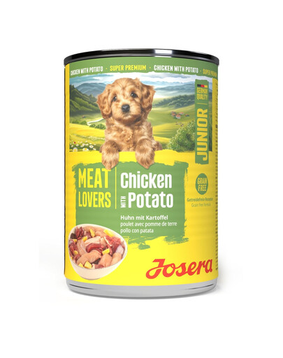 JOSERA Meat Lovers Junior Chicken and Potato 400 g kurczak z ziemniakami, mokra karma dla szczeniąt
