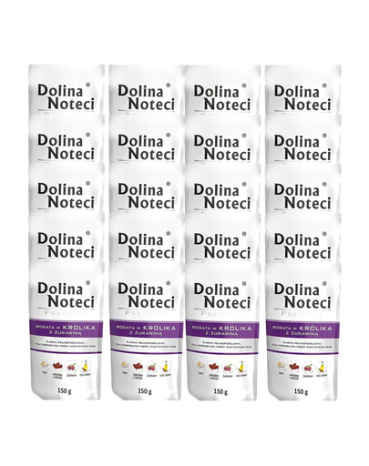 DOLINA NOTECI Premium Bogata W Królika Z Żurawiną 20x150g