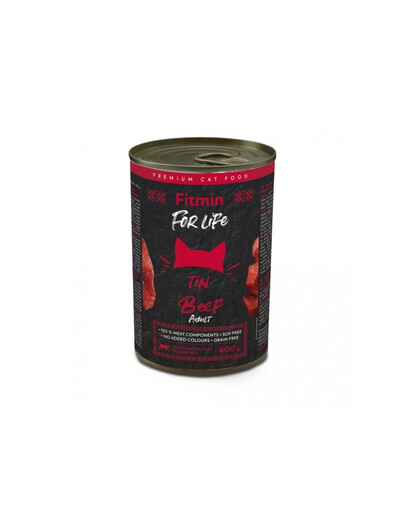 FITMIN For Life Cat Wołowina w Sosie – Mokra Karma dla Kotów 400 g