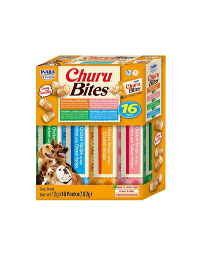 INABA Churu Dog Bites Variety Max smaków z kurczakiem 16x12 g