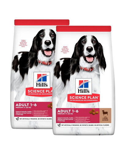 HILL'S Science Plan Canine Adult Medium Lamb & Rice 2x18 kg karma dla psów ras średnich jagnięcina i ryż