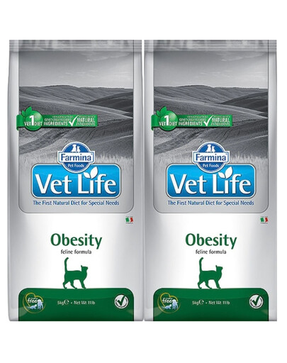 FARMINA Vet Life Cat Obesity 2x10 kg karma dla kotów z nadwagą