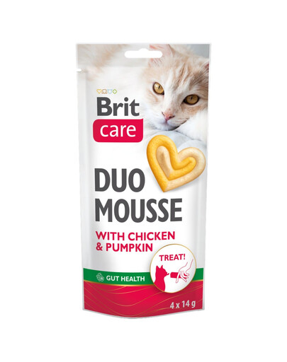 BRIT Care Cat Creamy Duo Mousse Chicken and Pumpkin 4x14 g kremowy przysmak z kurczakiem i dynią dla kotów