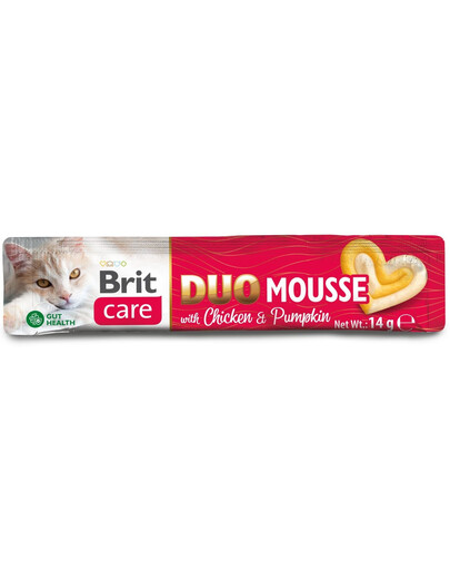 BRIT Care Cat Creamy Duo Mousse Chicken and Pumpkin 4x14 g kremowy przysmak z kurczakiem i dynią dla kotów