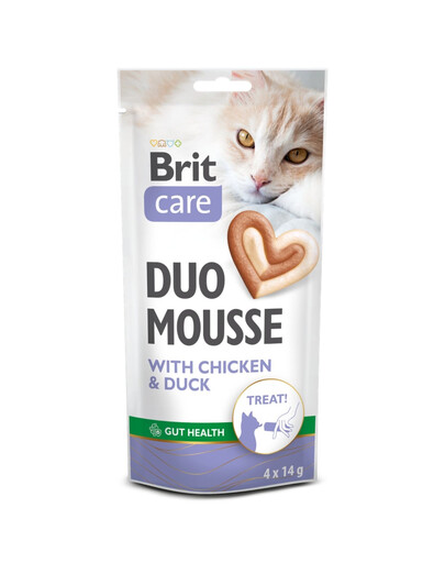BRIT Care Cat Creamy Duo Mousse Chicken and Duck 4x14 g kremowy przysmak z kurczakiem i kaczką dla kotów
