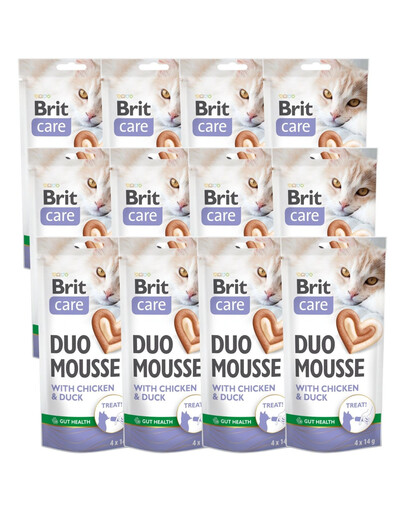 BRIT Care Cat Creamy Duo Mousse Chicken and Duck 48x14 g kremowy przysmak z kurczakiem i kaczką dla kotów