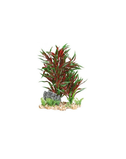 Trixie Plastic Plant in gravel Bed 28 cm akvariumui