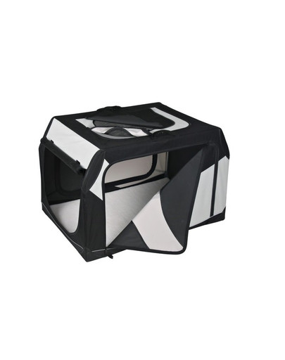 Trixie Vario Nylon transportēšanas būris, melns-pelēks 76 × 48 × 51 cm