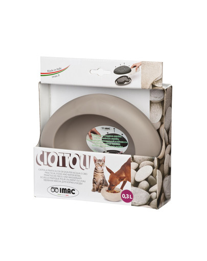 Imac Ciottoli S03 plastikinis dubenėlis 0,3 l juodas