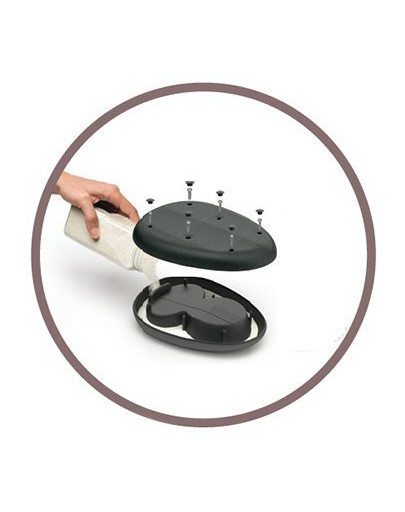 Imac Ciottoli S03 plastikinis dubenėlis 0,3 l juodas