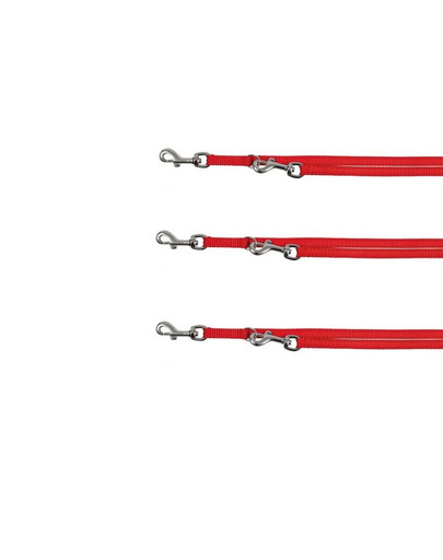 Trixie Premium dvigubas pavadėlis Splot l-xl 2 m/25 mm raudonas