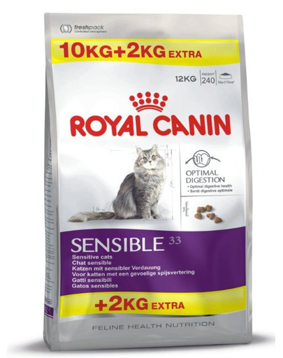 ROYAL CANIN Sensible 33 10 kg + 2 kg dāvanā