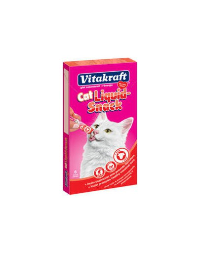 VITAKRAFT Cat liquid snack 6 ks hovězí + inuline