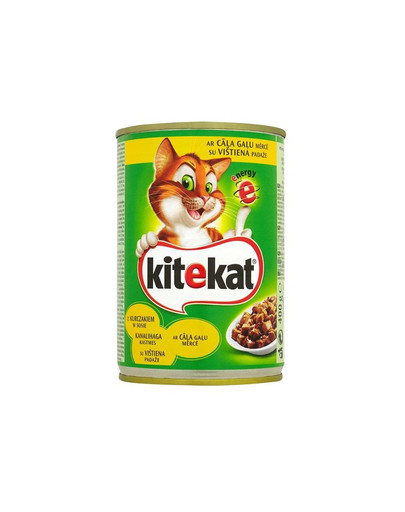 KITEKAT konservi ar vistas gaļu 400 g