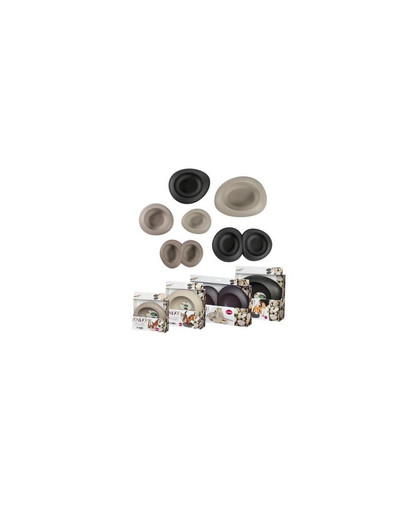 Imac Ciottoli D06 dvigubas plastikinis dubenėlis 0,6 l pilkas
