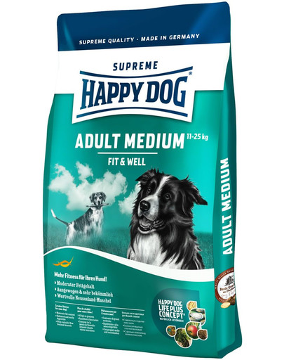 Happy Dog Fit & Well pieaugušiem suņiem Medium 4 kg