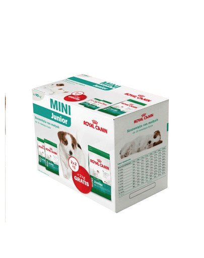 ROYAL CANIN Mini junior 2 x 2 kg+2 kg gratis