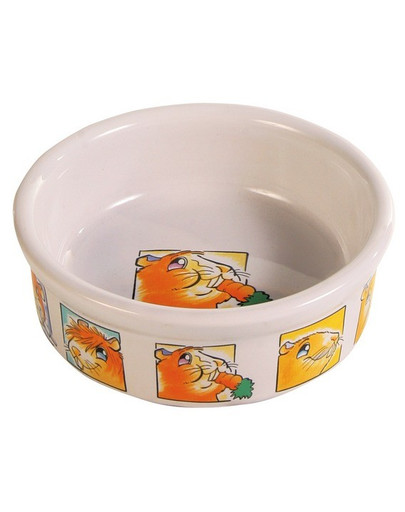 Trixie keramikinis jūrų kiaulyčių ir triušių dubenėlis su piešiniu 300 ml/11.5 cm