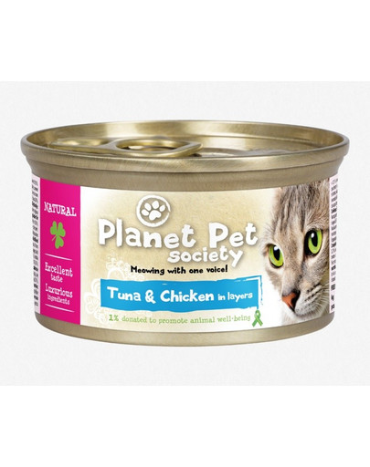 Planet Pet Society Tuńczyk i kurczak w warstwach 85 g