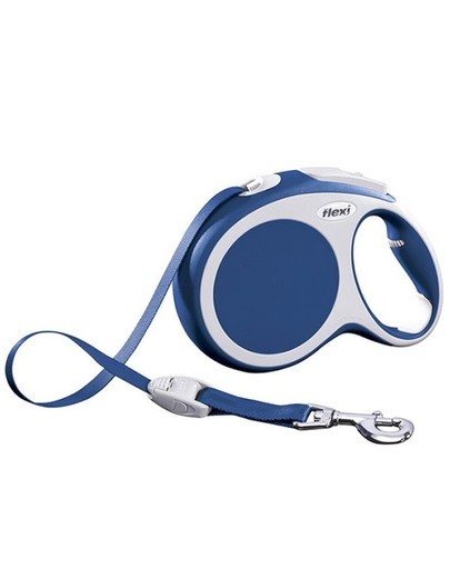 Flexi Vario S automatinis juostinis mėlynas pavadėlis 5 m