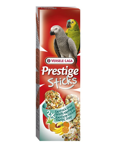 Versele-Laga Prestige Sticks Parrots Exotic Fruit 140 g - burbuolės su egzotiniais vaisiais didelioms papūgoms