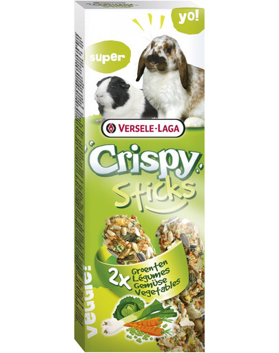 Versele-Laga Crispy Sticks 110 g burbuolės su daržovėmis triušiams ir jūrų kiaulytėms
