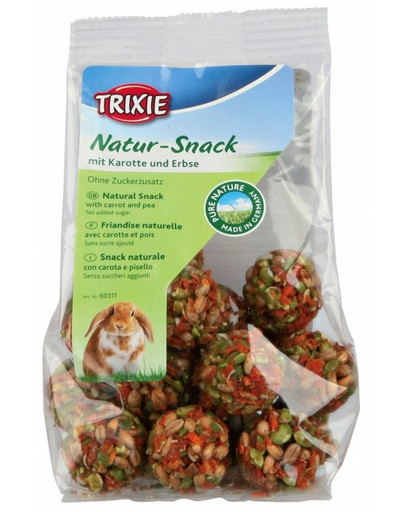 Trixie morkų-žirnių skanėstas graužikams 24 – 26 vnt. / 140 g