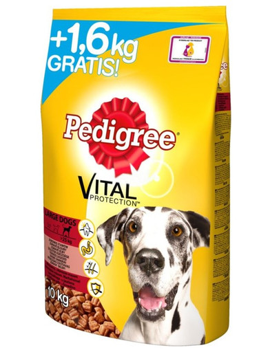 PEDIGREE hovězí velké rasy 8.4kg + 1.6kg