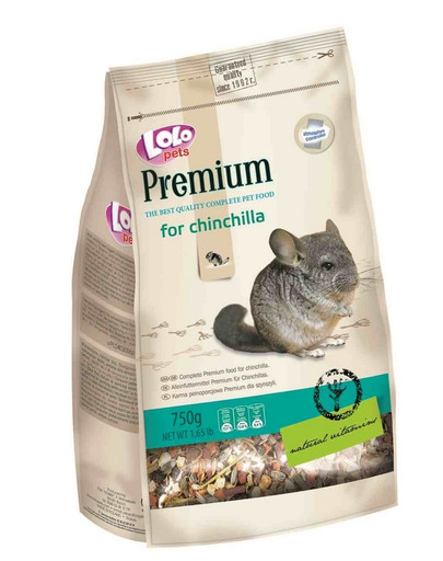 Lolo Pets Premium maistas šinšiloms 0,75 kg