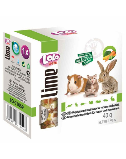 Lolo Pets mineralas su daržovėmis graužikams 40 g