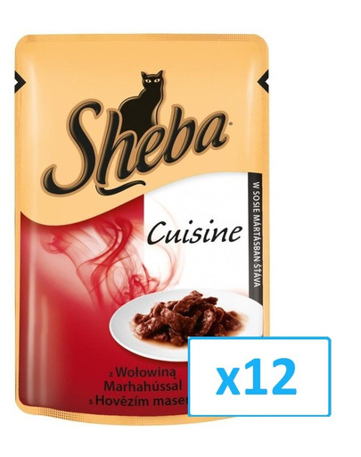 Sheba Cuisine konservai su jautiena padaže 85 g x12