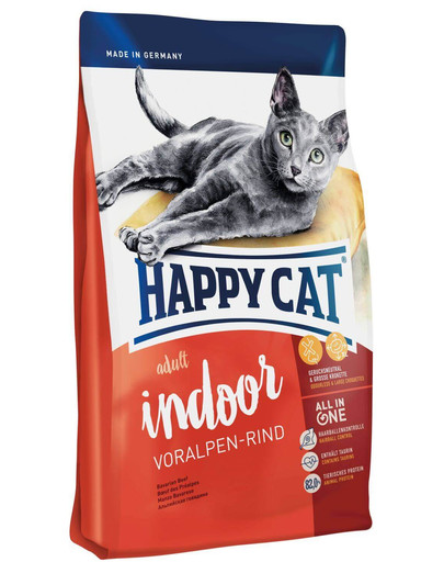 Happy Cat Fit & Well Indoor Adult ar liellopa gaļu 1,4 kg