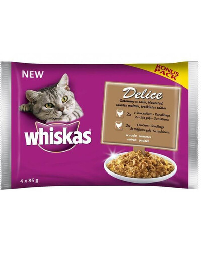 WHISKAS Delice kuře v omáčce 4 x 85g