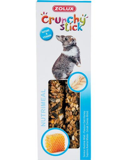 Zolux Crunchy burbuolės triušiams su avižomis ir medumi 115 g