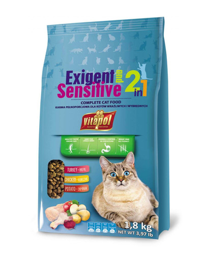 Vitapol sausā barība izvēlīgiem kaķiem 1,8 kg
