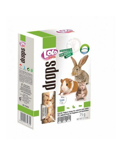 Lolo Pets Milk-Honey Drops maistas graužikams 75 g