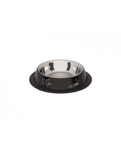 Lolo Pets dubenėlis su guma juodas 0,25 l