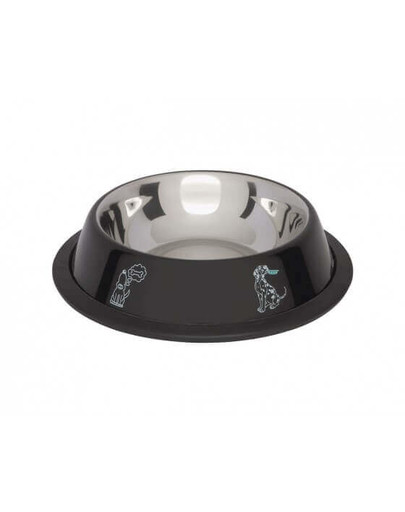 Lolo Pets dubenėlis su guma su juodas 0,7 l