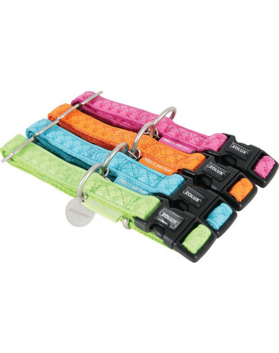 Zolux reguliuojamas antkaklis Mac Leather 10 mm fuksija