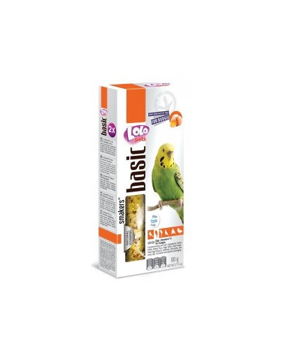 Lolo Pets Smakers su kiaušiniais banguotosioms papūgėlėms 80 g