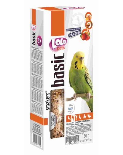 Lolo Pets Smakers MIX banguotosioms papūgėlėms 130 g