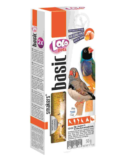 Lolo Pets Smakers su kiaušiniais zebriniams amadinams ir egzotiniams paukščiams 50 g