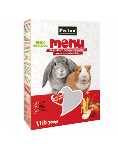 Pet Inn Menu Granulės triušiams 500 g