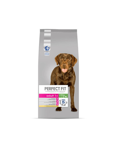 Perfect Fit Adult (1+ metai) ėdalas praturtinas vištiena vidutinių ir didelių veislių šunims 14.5 kg