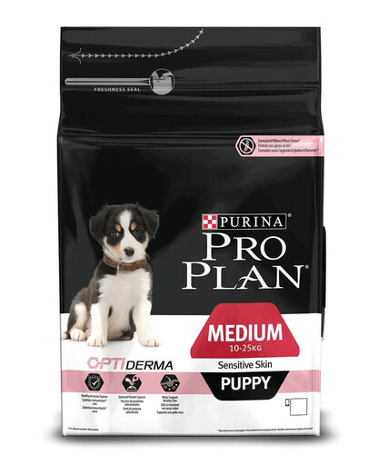 PURINA Pro Plan Medium Puppy Sensitive Skin OptiDerma Łosoś 3 kg