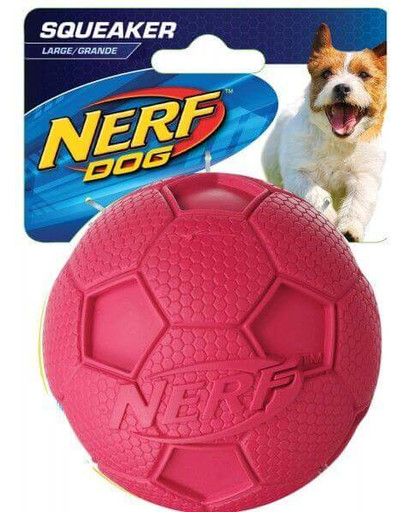Nerf Squeaker Soccer Ball cypiantis kamuoliukas L žalias/raudonas
